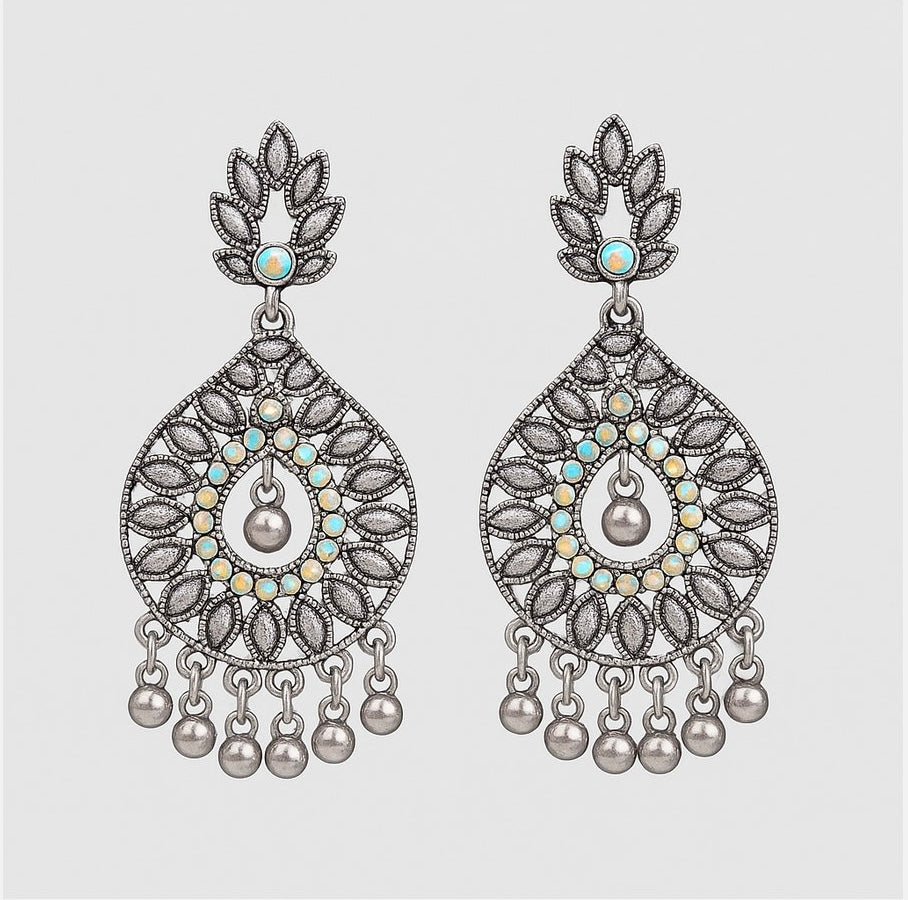 Lotus Charm Chandbali Earrings