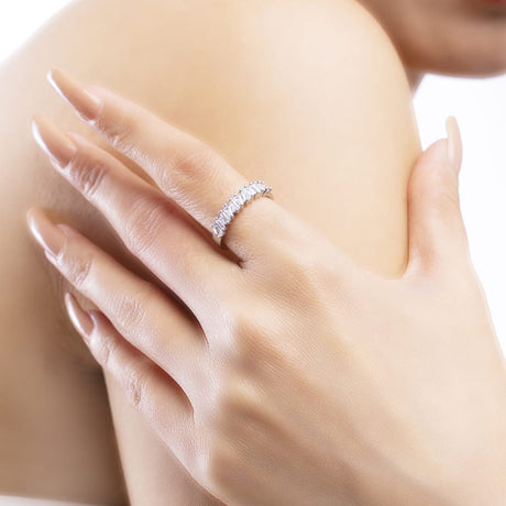 Silver Baguette Eternity Ring