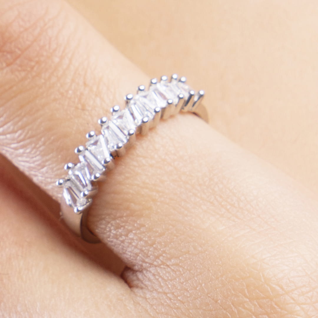 Silver Baguette Eternity Ring