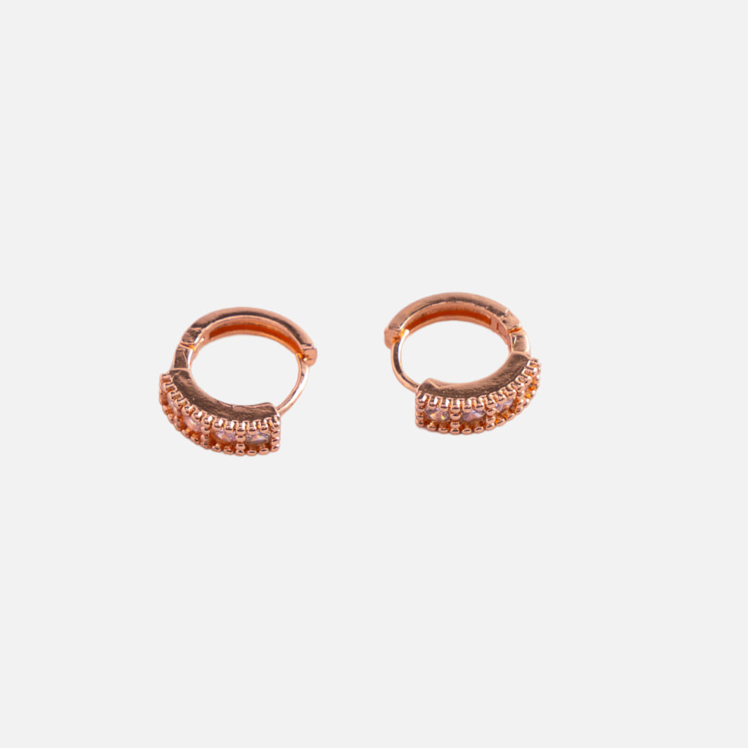 Rose Gold Huggie Hoop Earrings