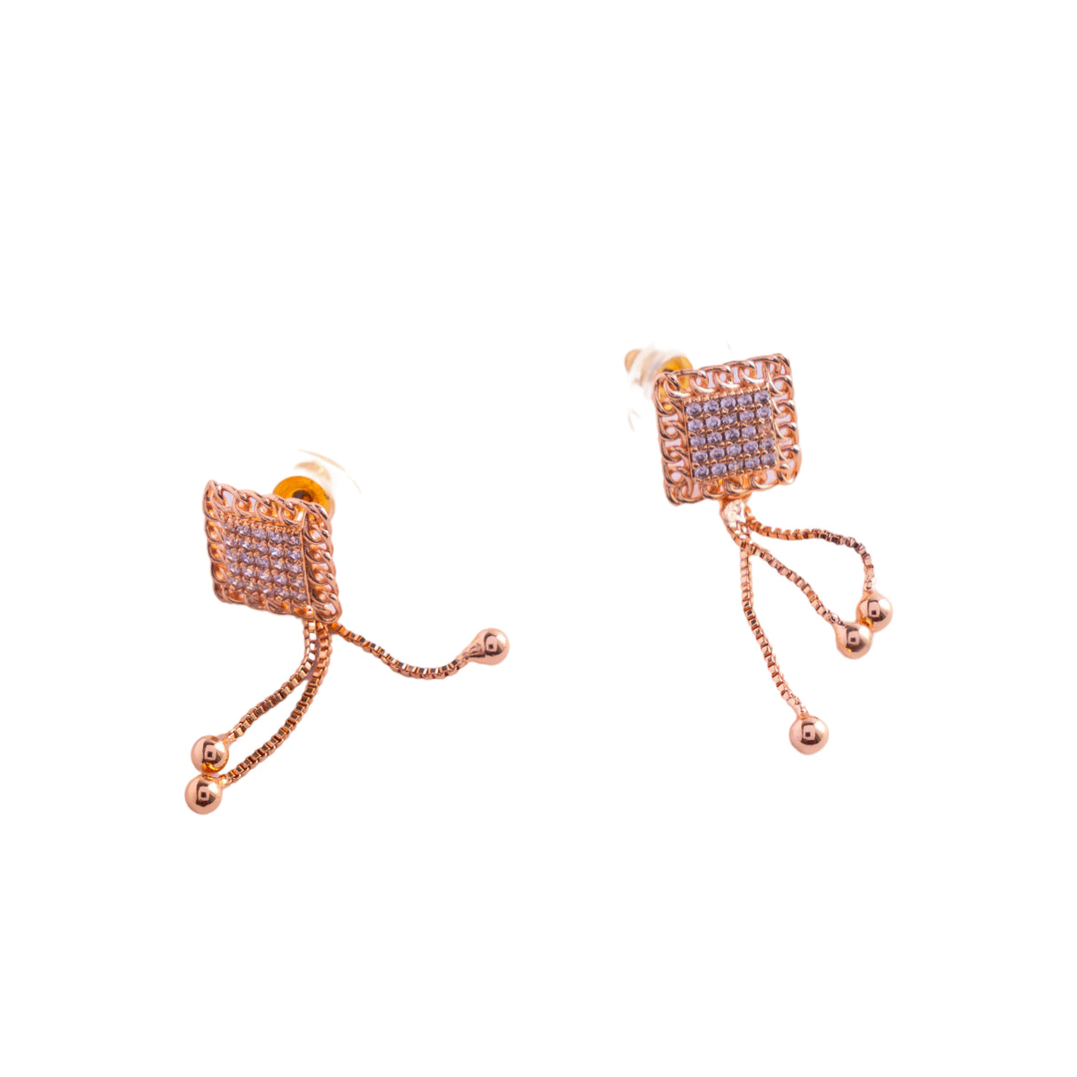 Twirl Dangle Stud Earrings