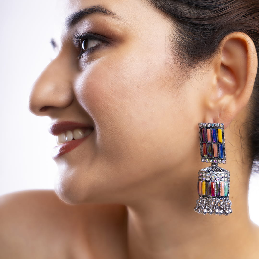 Vibrant Multicolor Jhumka Earrings
