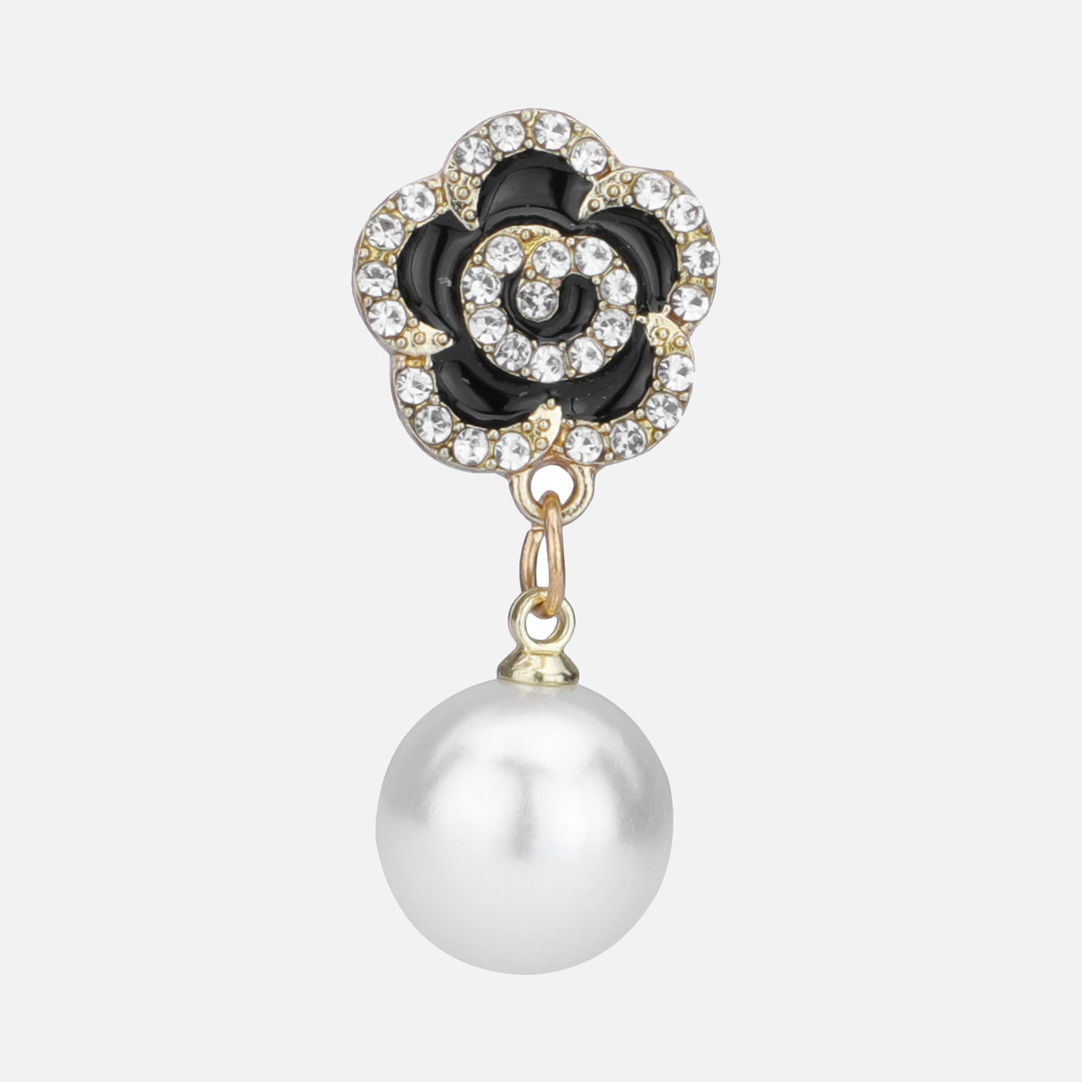 Rose Pearl Drop Earrings