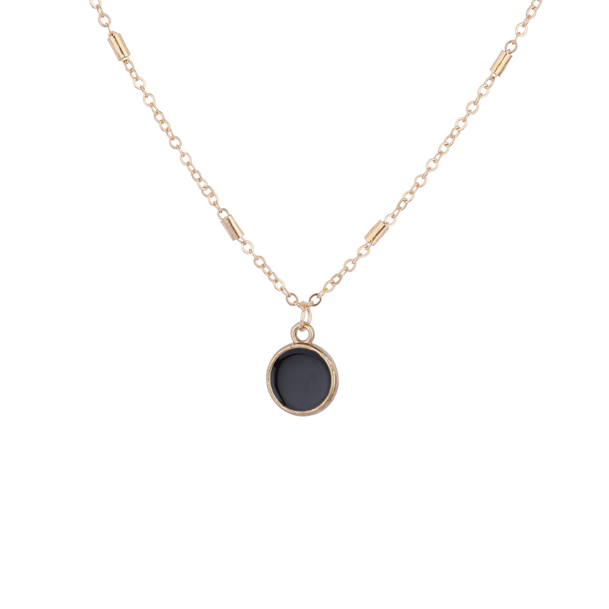Black Onyx Chain Pendant Necklace