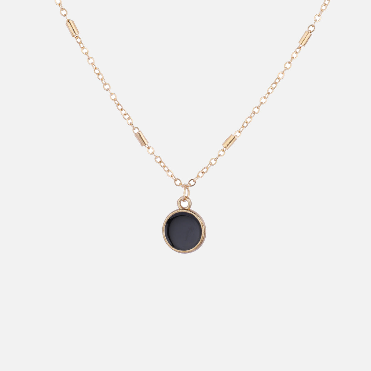 Black Onyx Chain Pendant Necklace