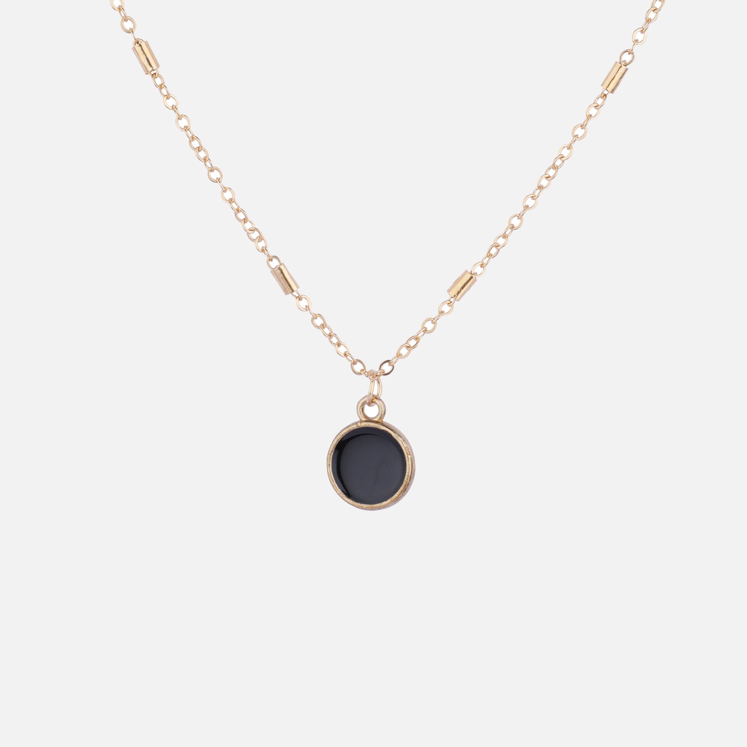 Black Onyx Chain Pendant Necklace
