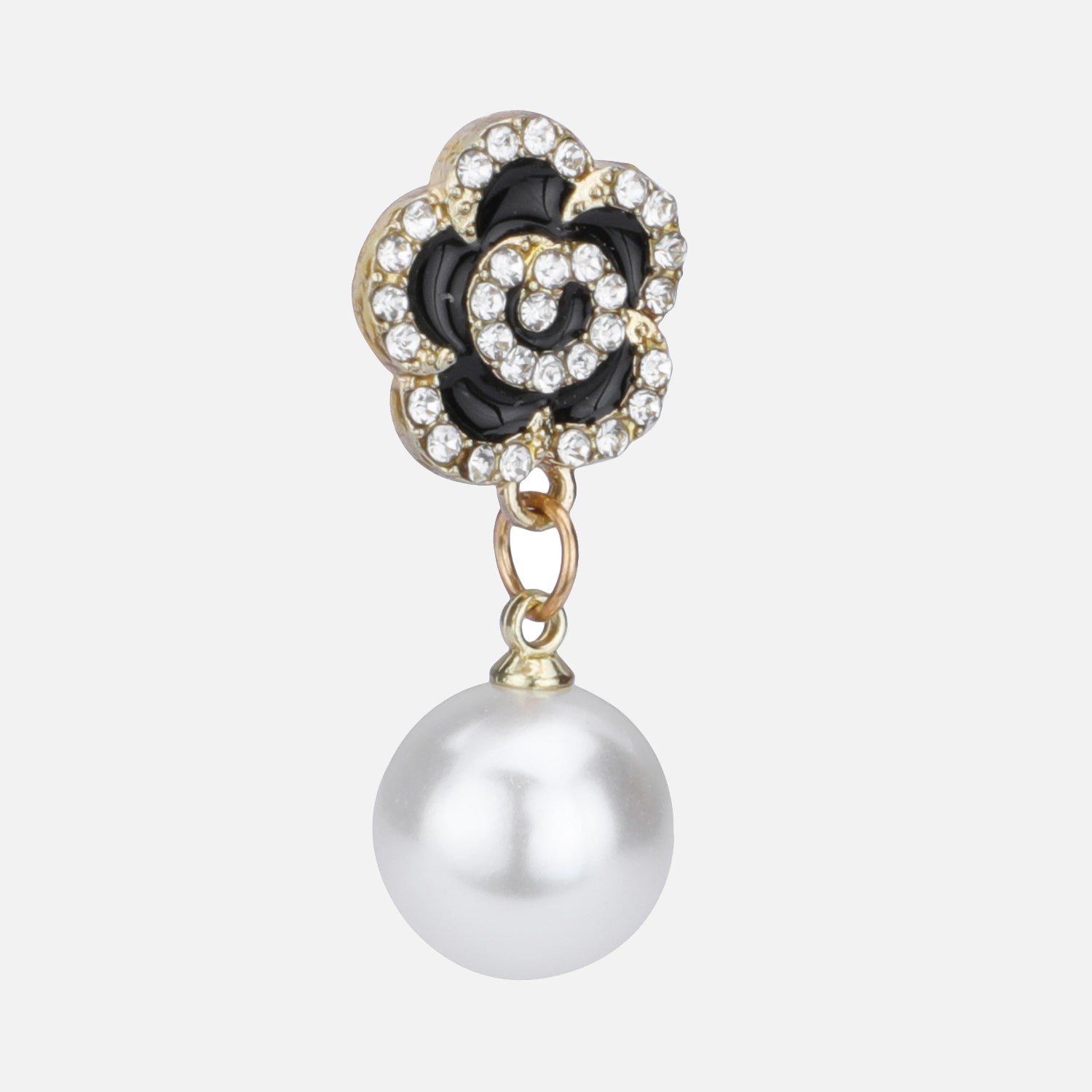 Rose Pearl Drop Earrings