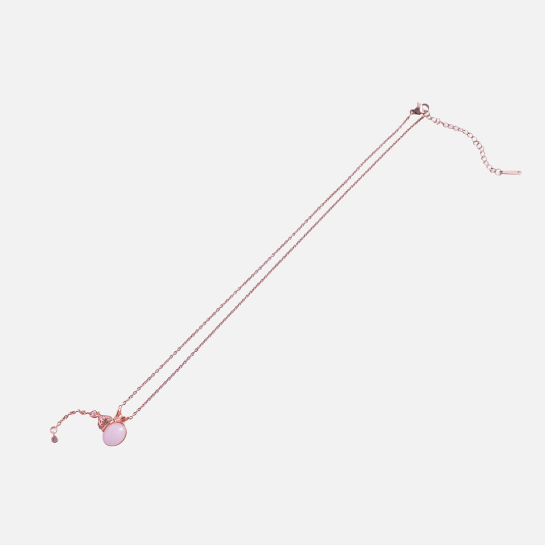 Rose Gold Chain with Minimalist Pink Pendant
