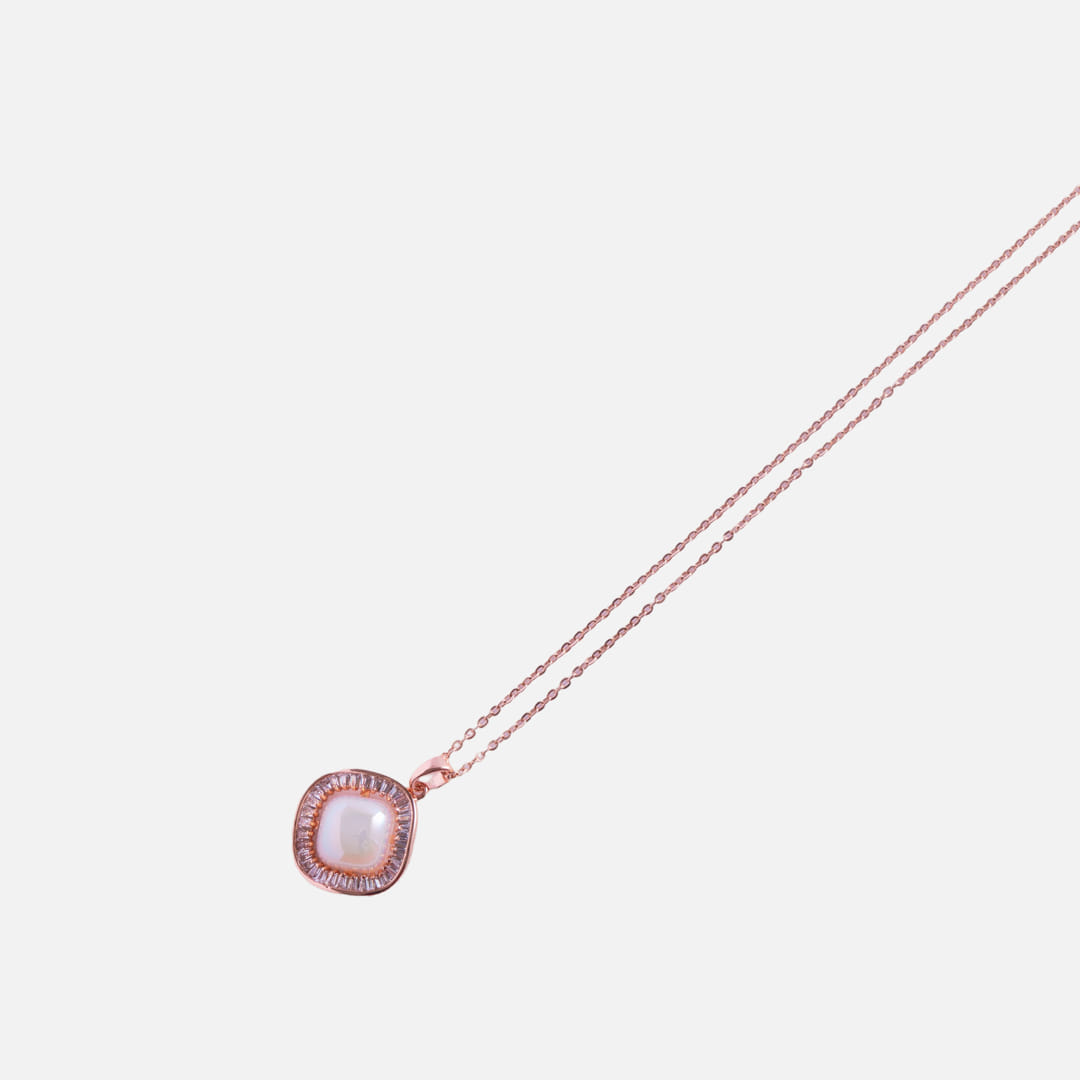 Rose Gold Pearl Chain Pendant
