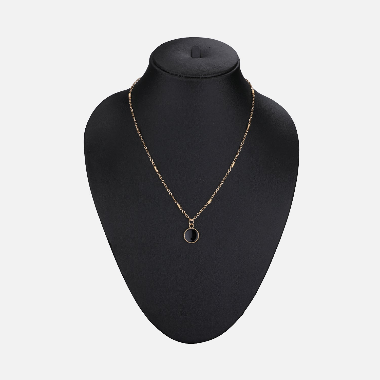 Black Onyx Chain Pendant Necklace