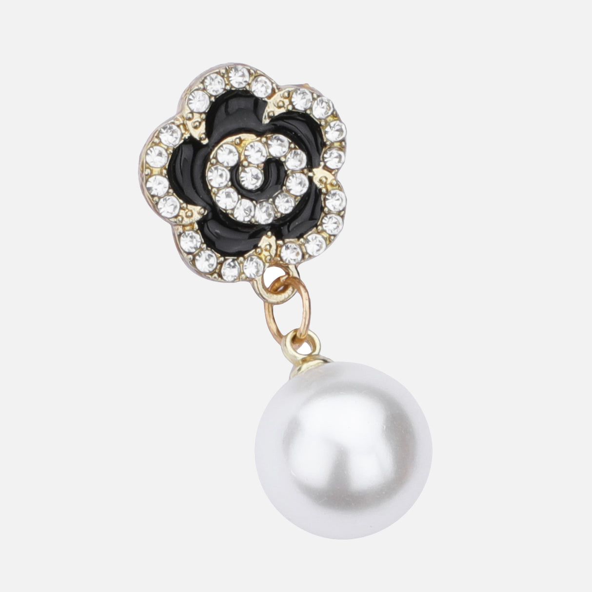 Rose Pearl Drop Earrings