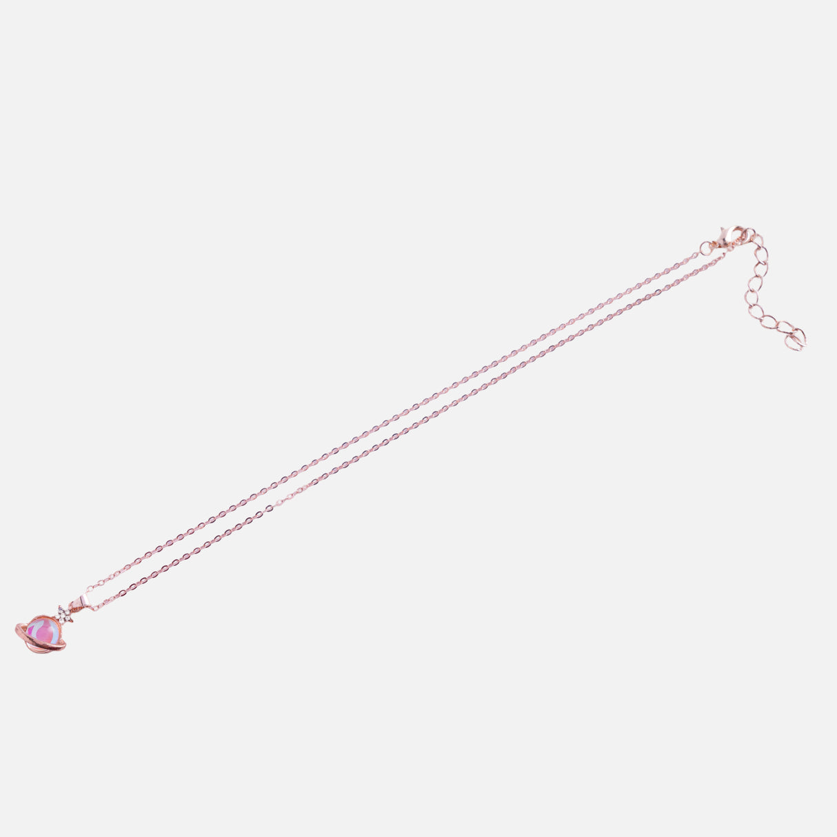 Rose Gold Space-Themed Chain Pendant