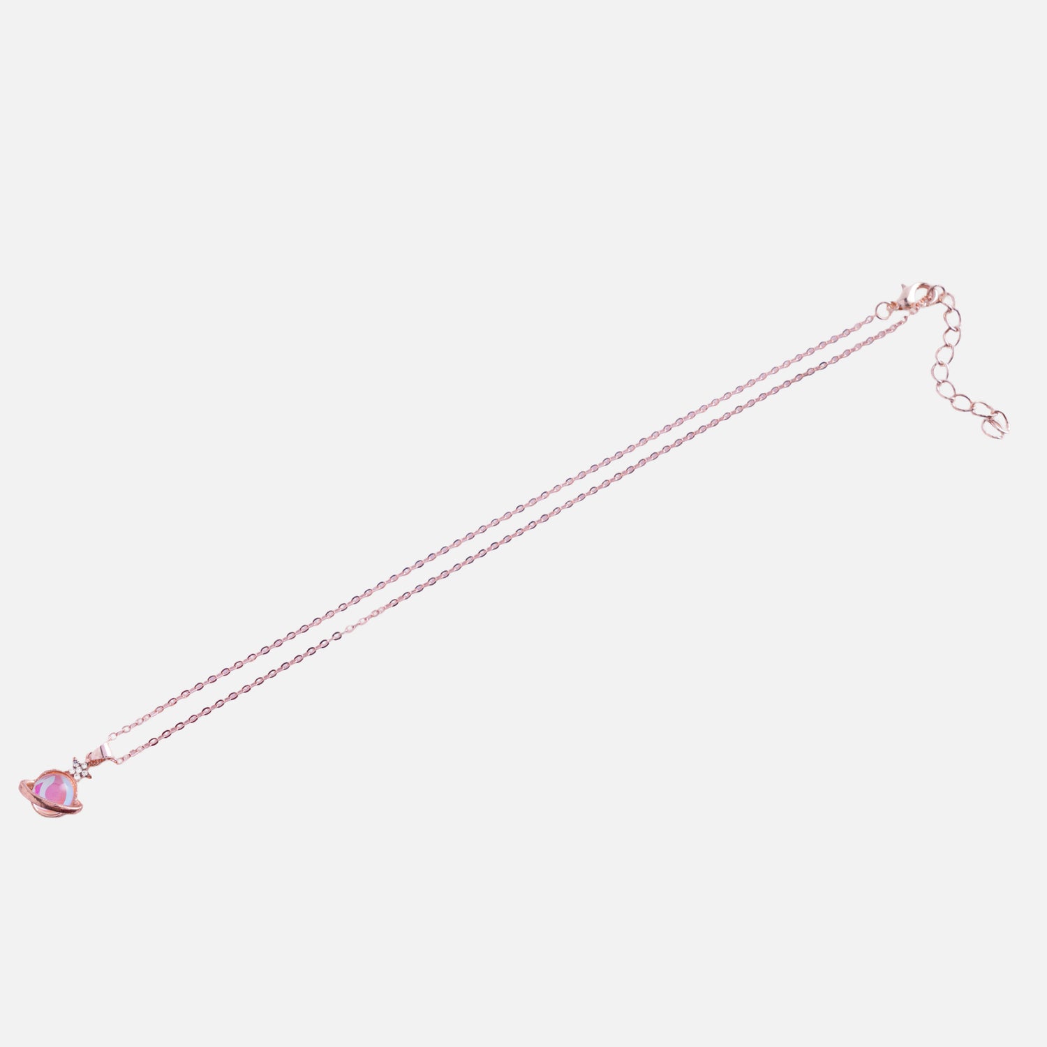 Rose Gold Space-Themed Chain Pendant