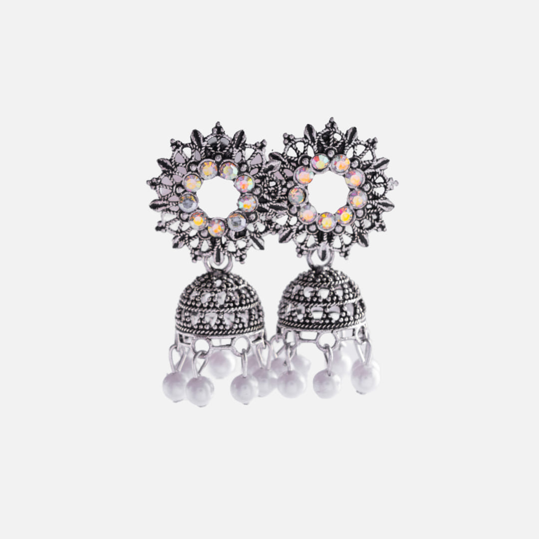Radiant Pearl Jhumka Earrings