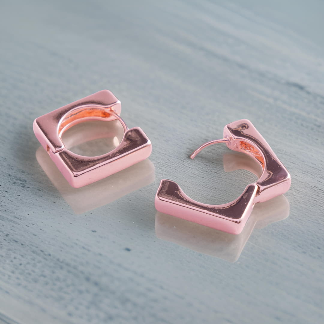 Polished Geometric Hoop Earrings