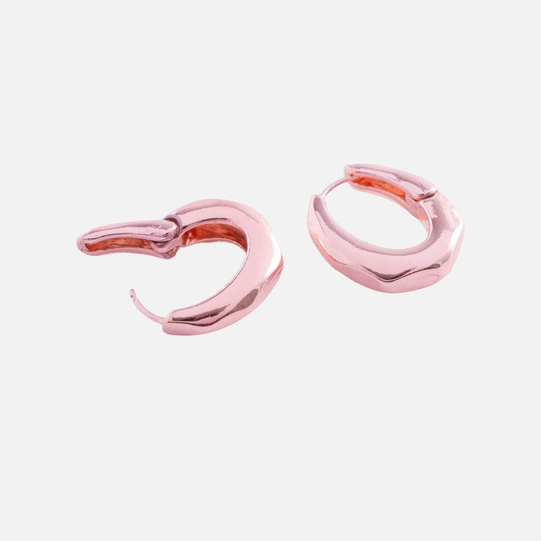Sleek Rose Gold Small Hoop Earrings