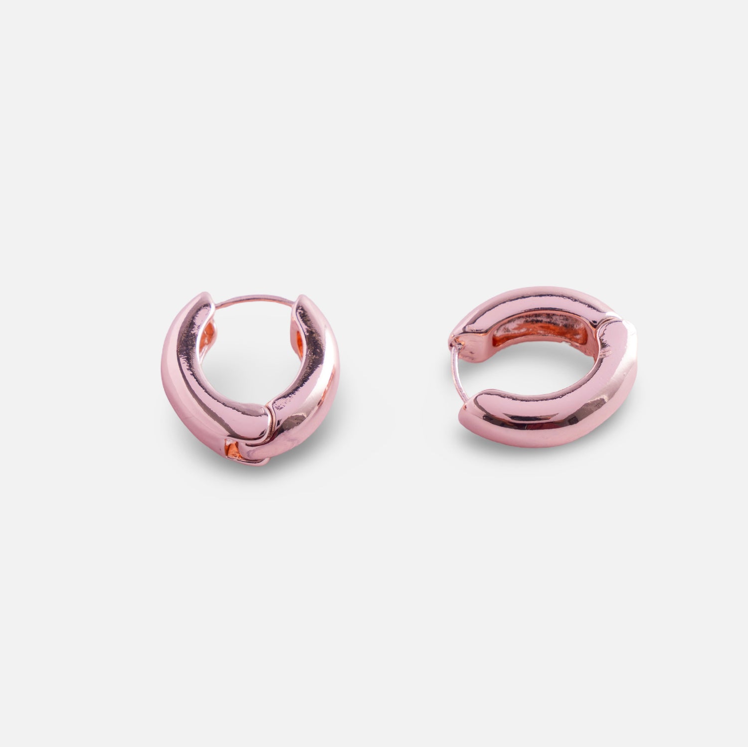 Rose Gold Chunky Hoop Earrings