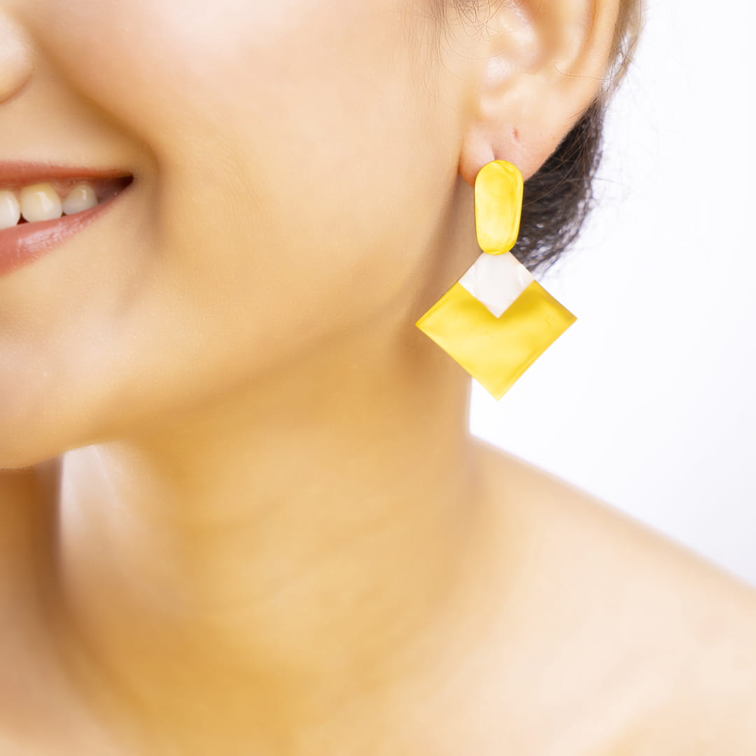 Statement Geometric Drop Earrings