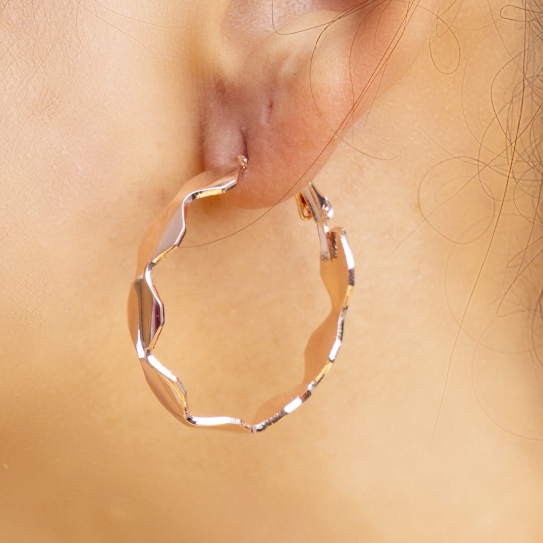 Geometric Gold Hoop Earrings