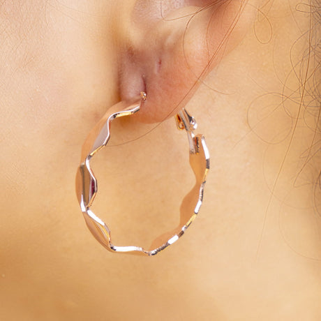 Geometric Gold Hoop Earrings