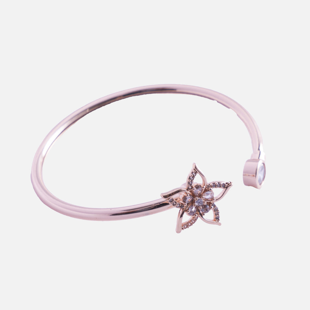 Stainless Steel Blossom Crystal Bracelet