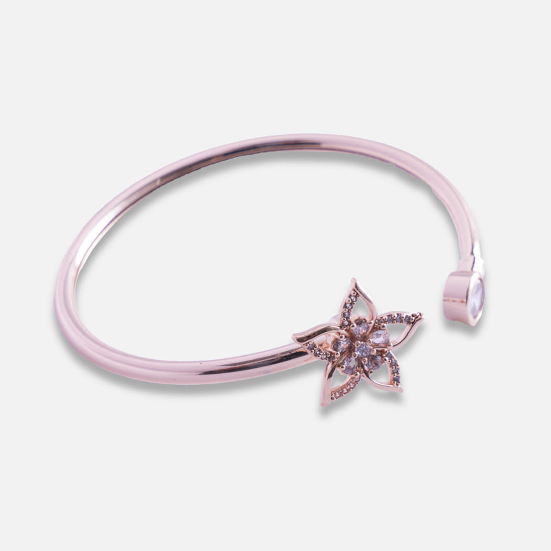 Stainless Steel Blossom Crystal Bracelet