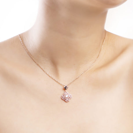 Rose Gold Filigree Chain Pendant