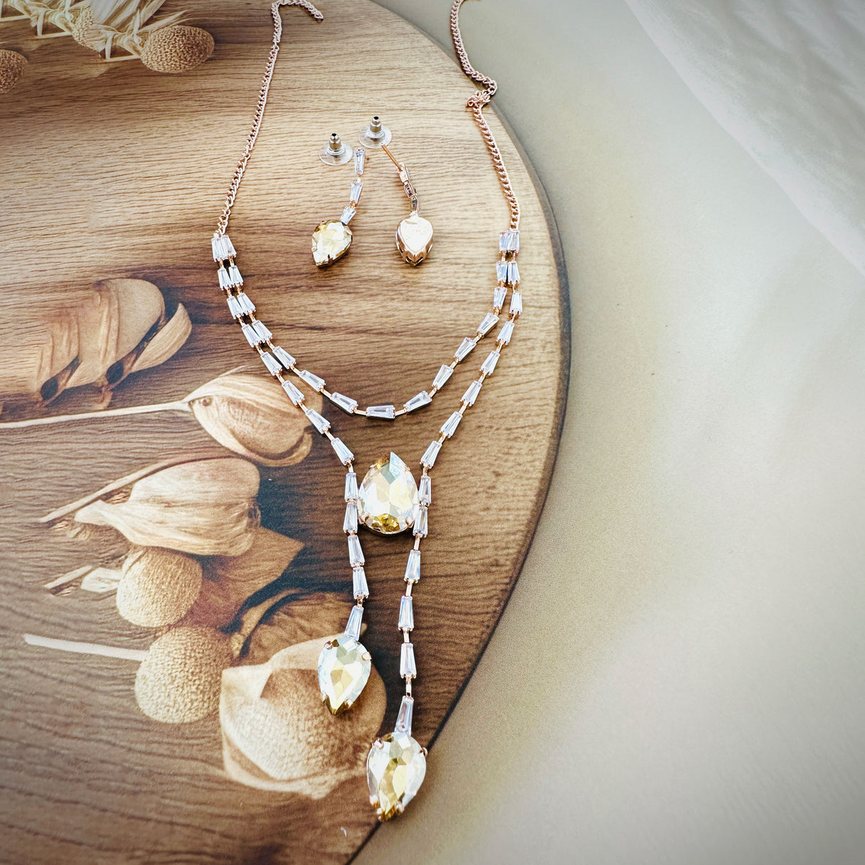 Regal Cascade Necklace and Earrings Set