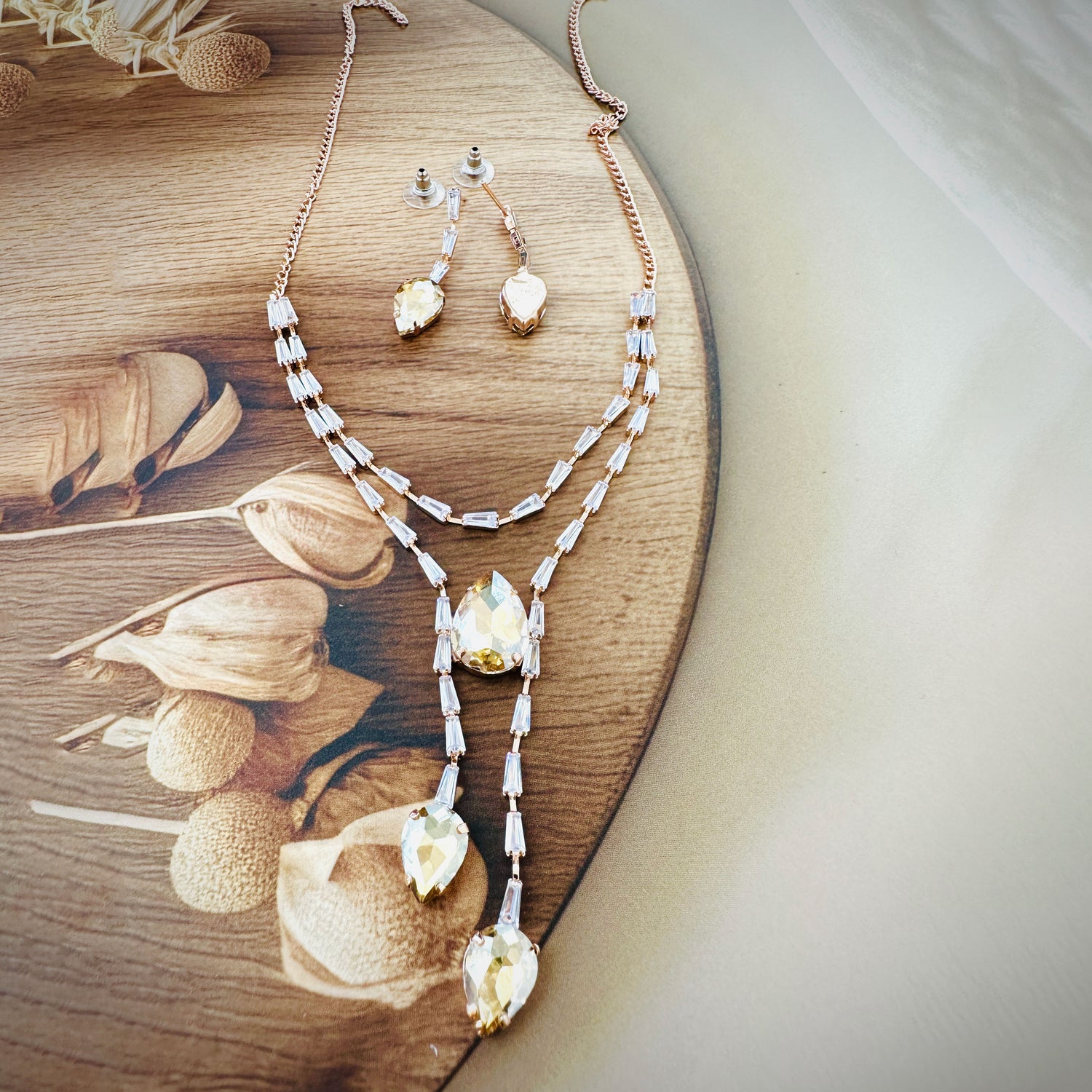 Regal Cascade Necklace and Earrings Set