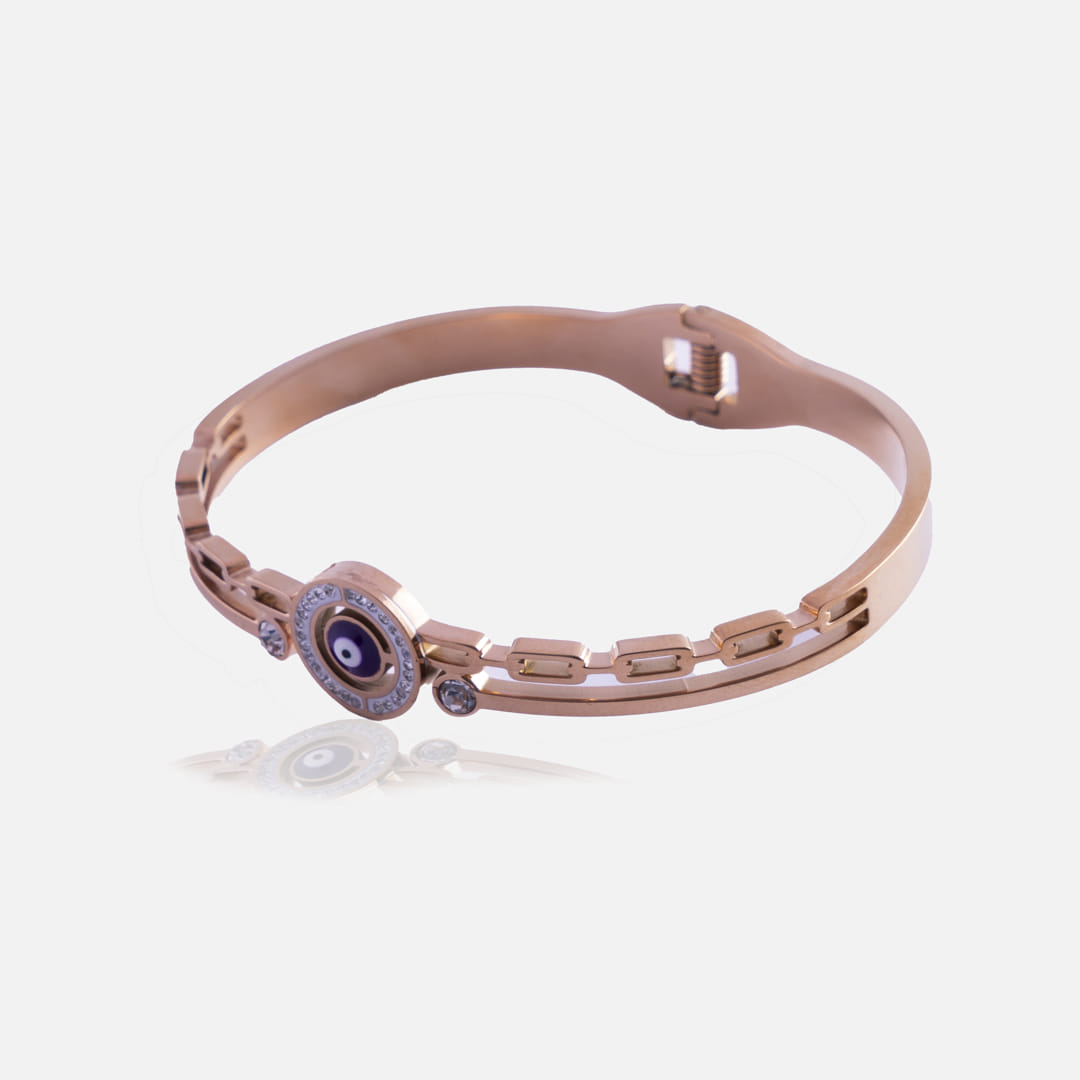 Rose Gold Evil Eye Bracelet