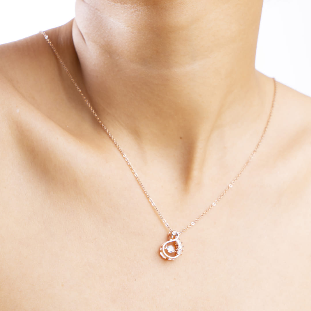 Rose Gold Heart Chain Pendant