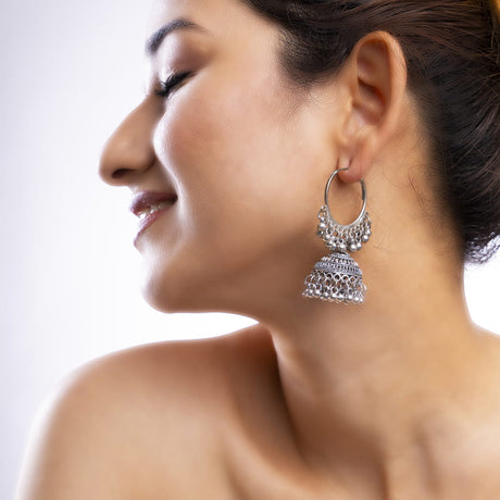 Hoop-Style Jhumka Earrings
