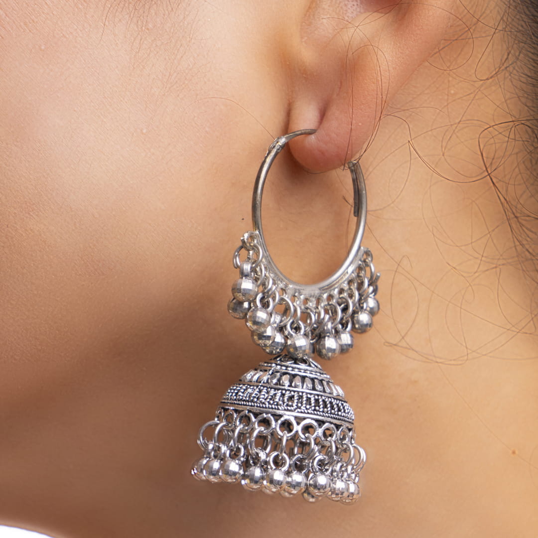 Hoop-Style Jhumka Earrings