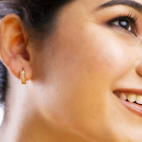 Rose Gold Huggie Hoop Earrings