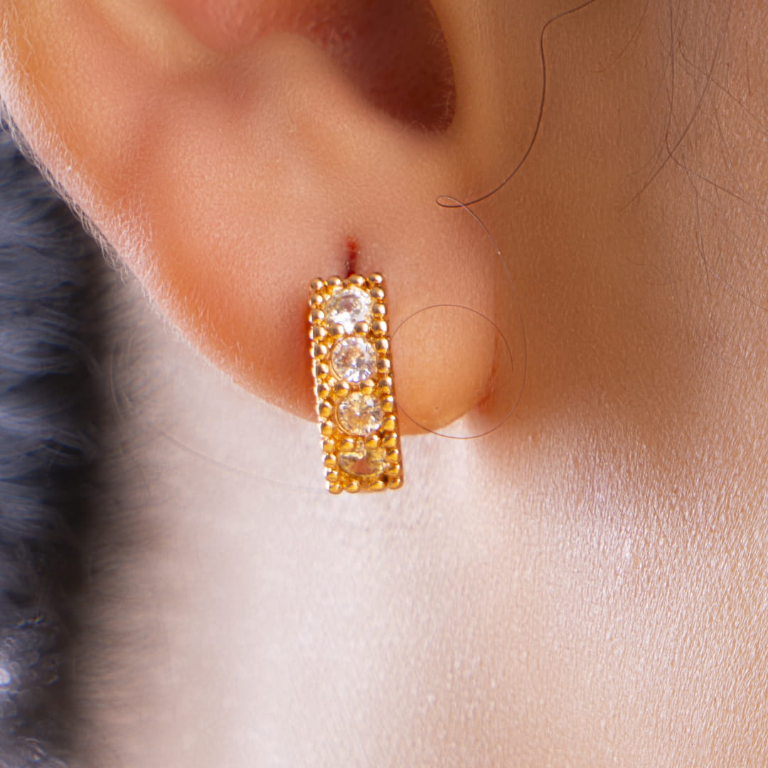 Rose Gold Huggie Hoop Earrings