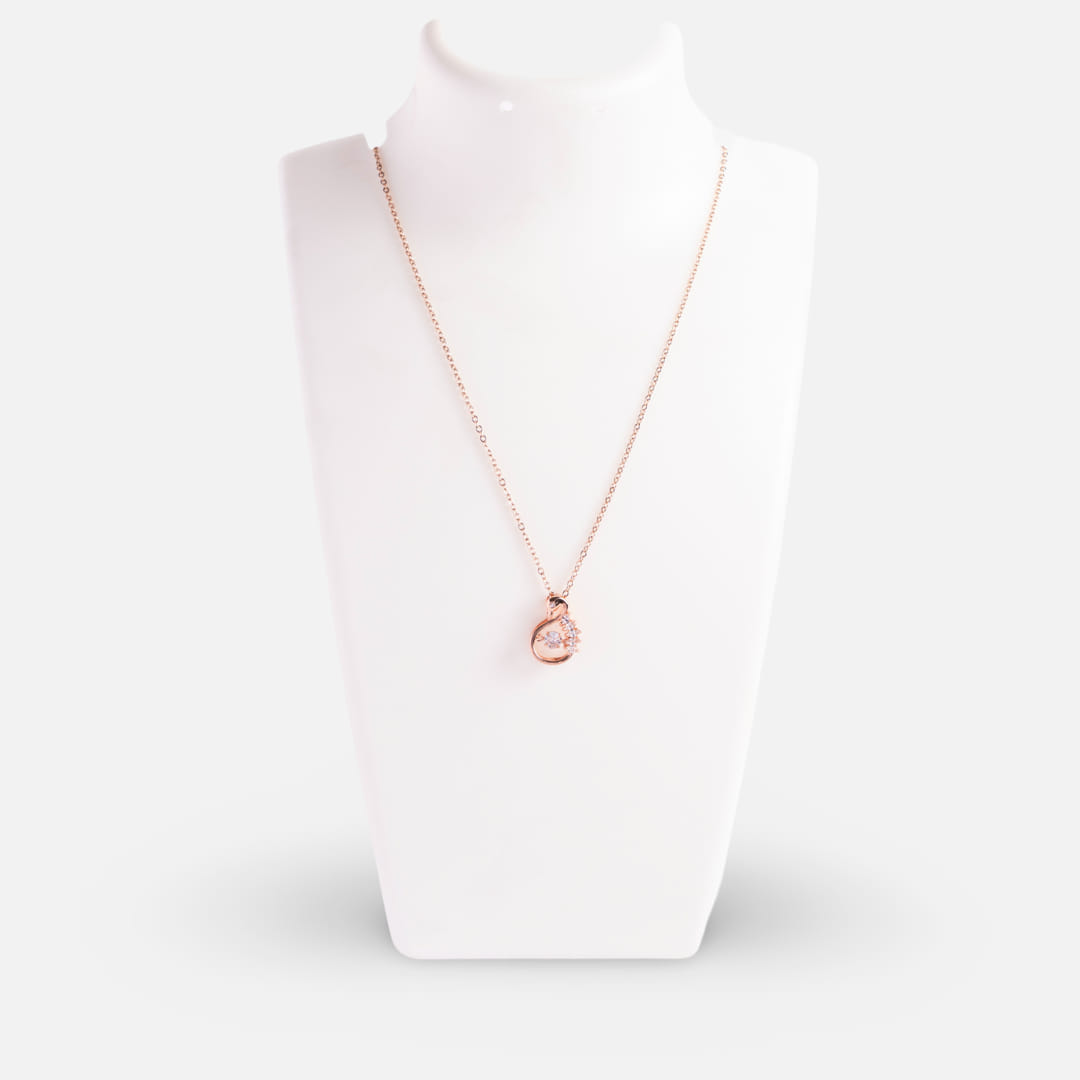 Rose Gold Heart Chain Pendant