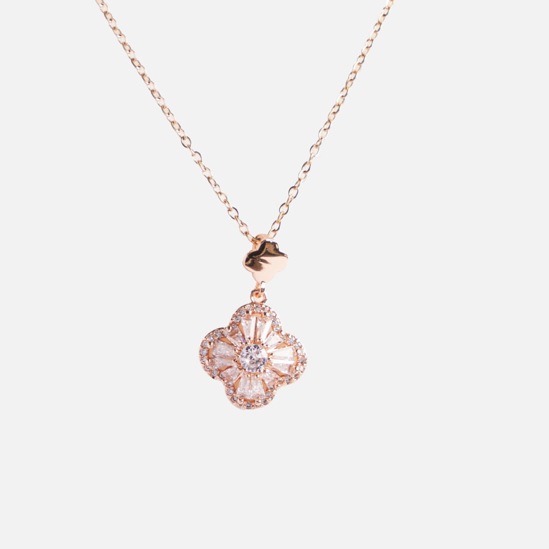 Rose Gold Filigree Chain Pendant