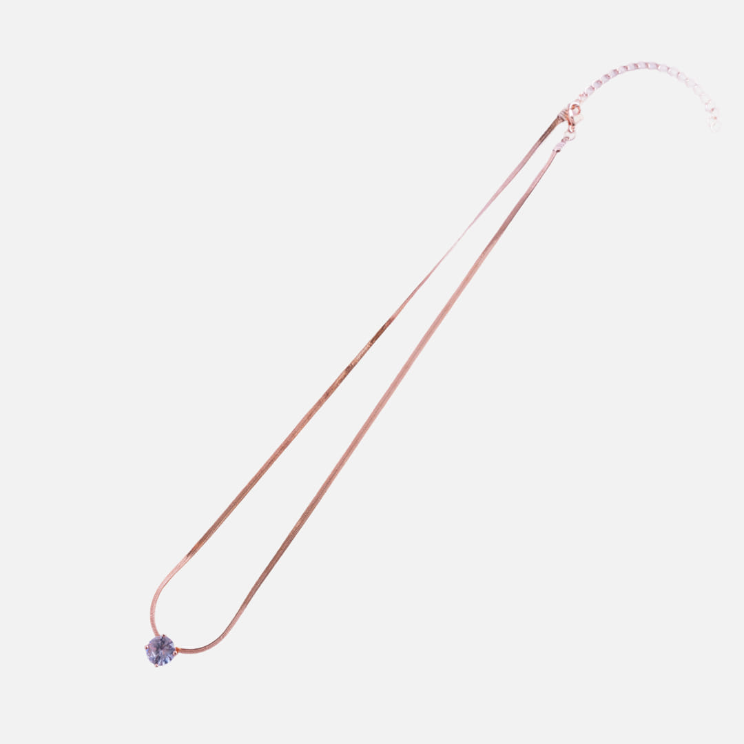 Elegant Rose Gold Minimalist  Chain Pendant
