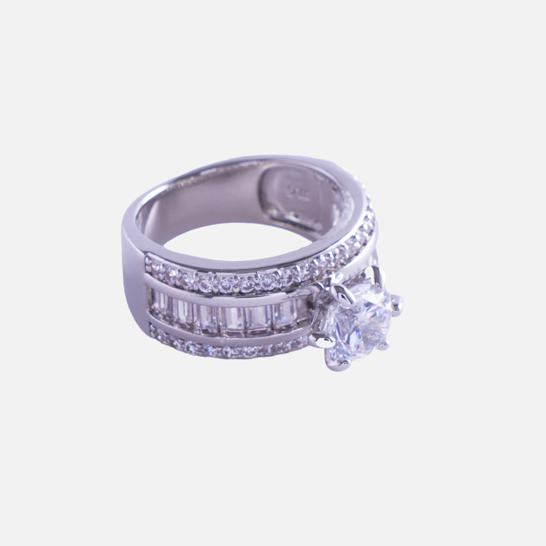 Regal Band Brass American Diamond Ring