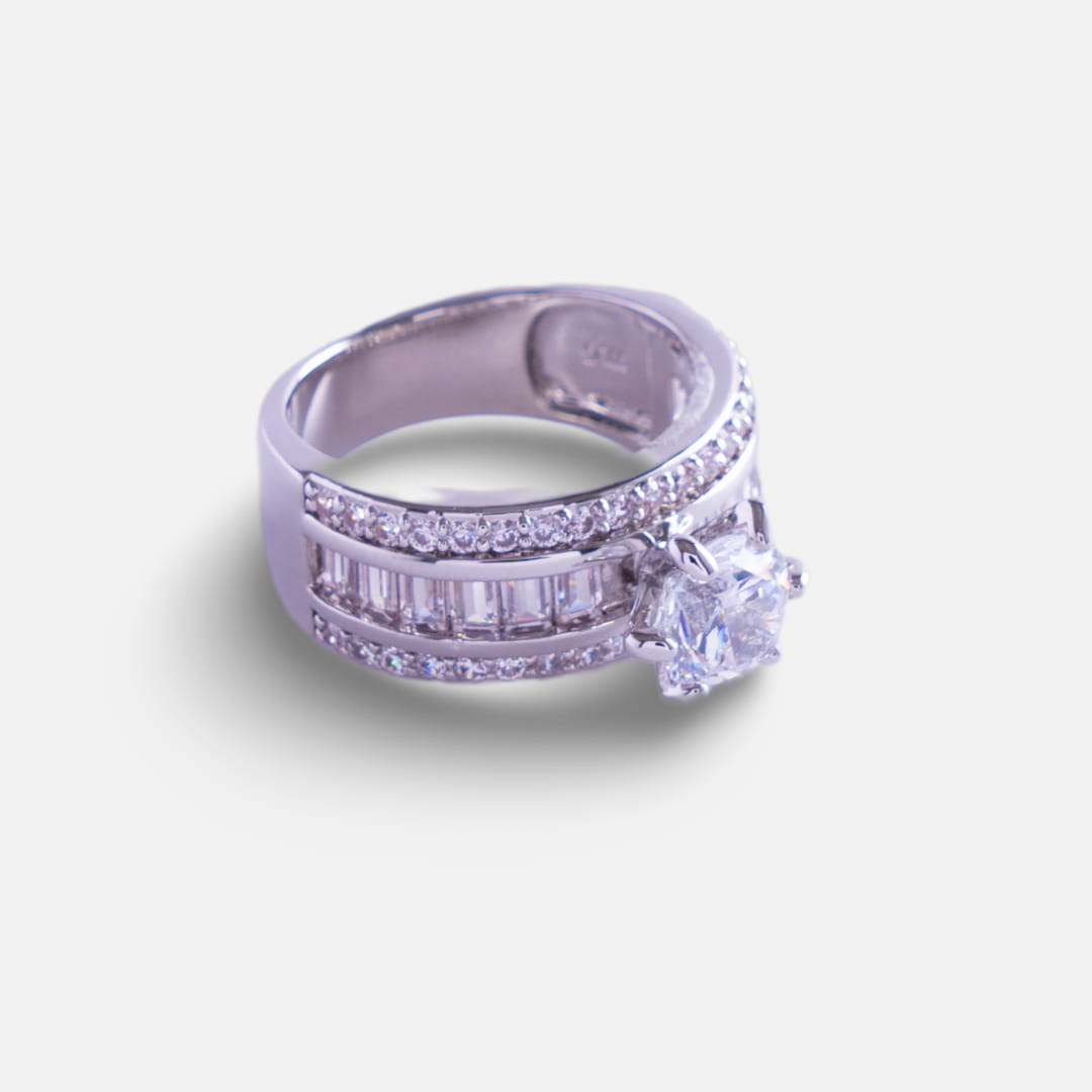 Regal Band Brass American Diamond Ring