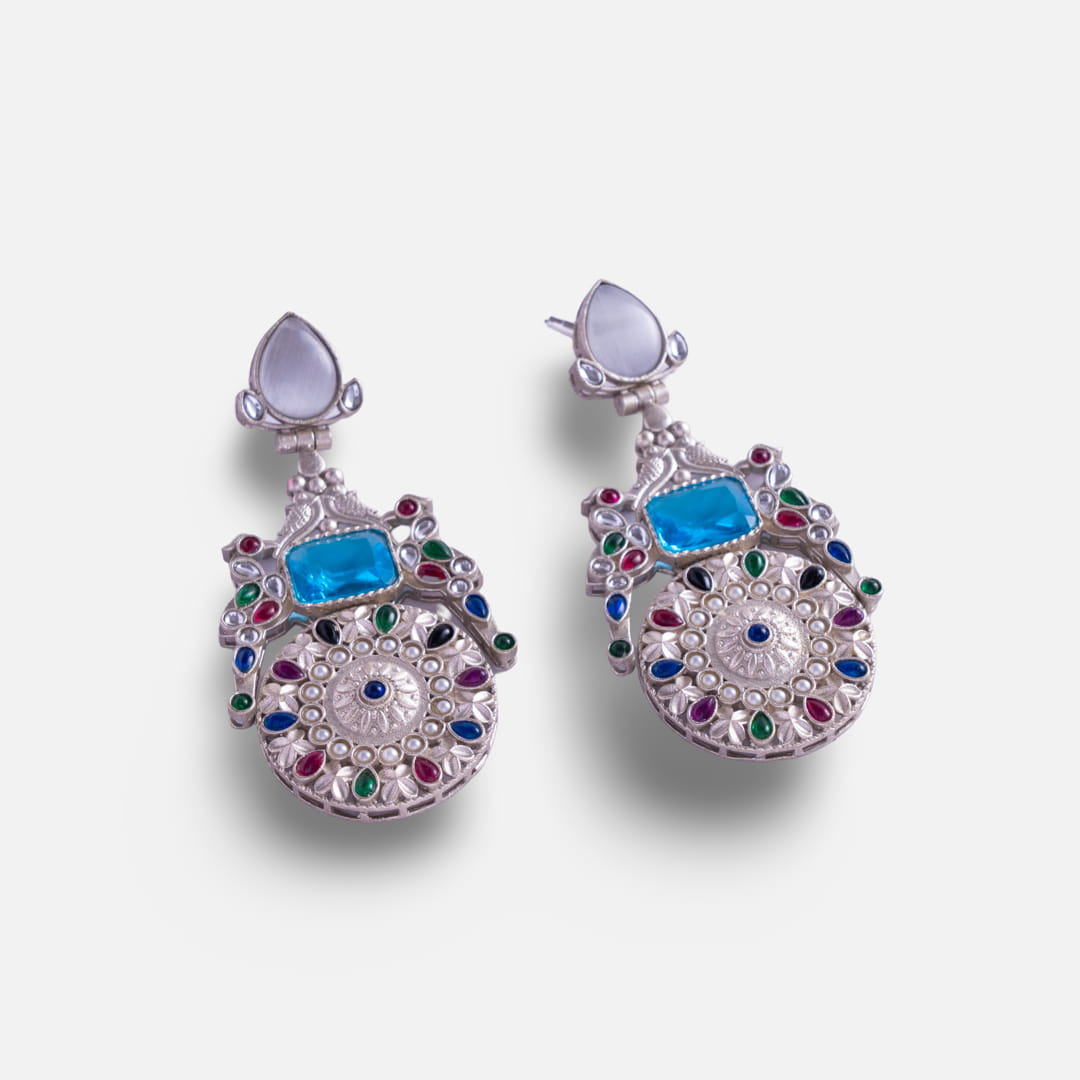 Multicolored Statement Earrings