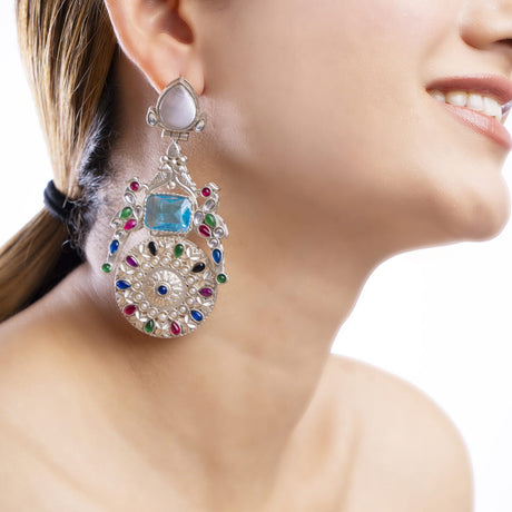 Multicolored Statement Earrings