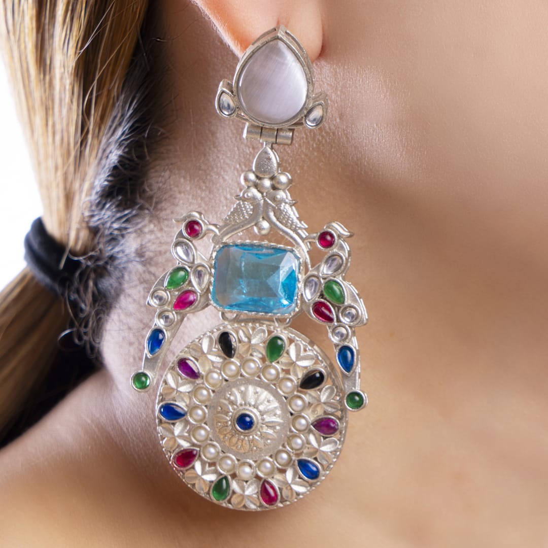 Multicolored Statement Earrings