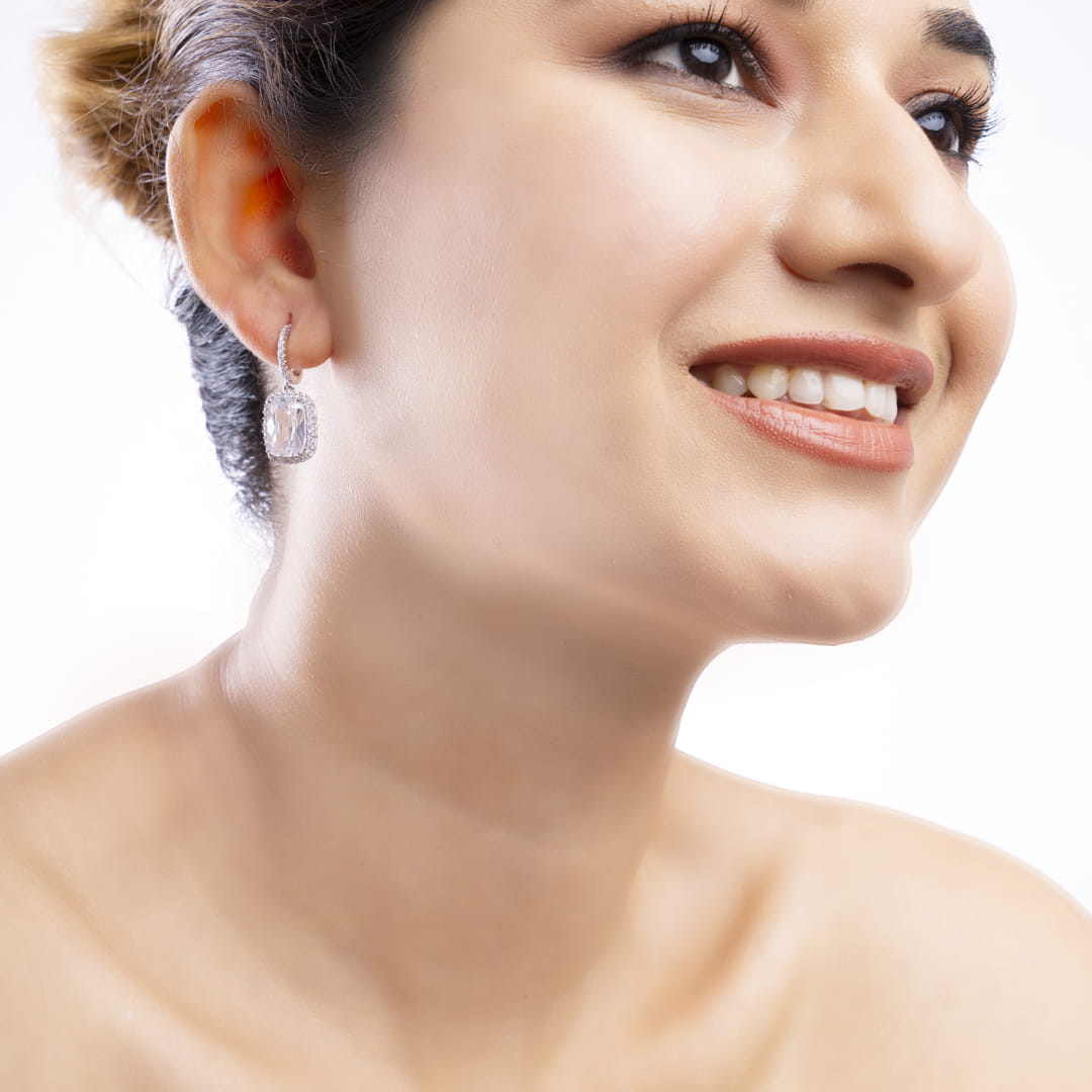 Exclusive Premium Soldier Diamond Pearl and Crystal Earrings