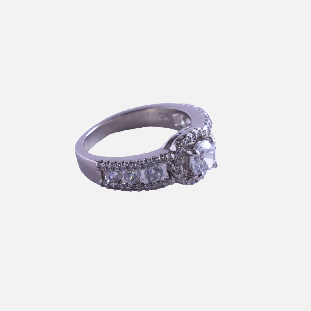 Double Halo American Diamond Ring