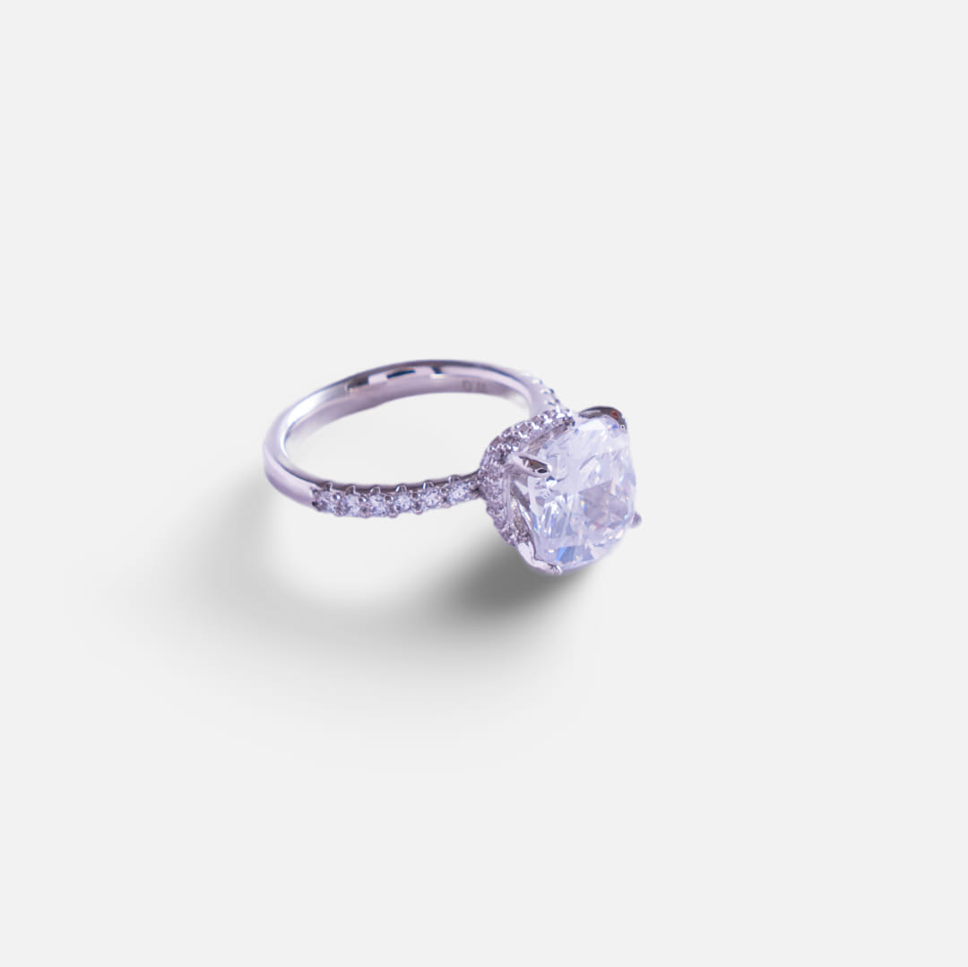 Radiant Halo American Diamond Ring