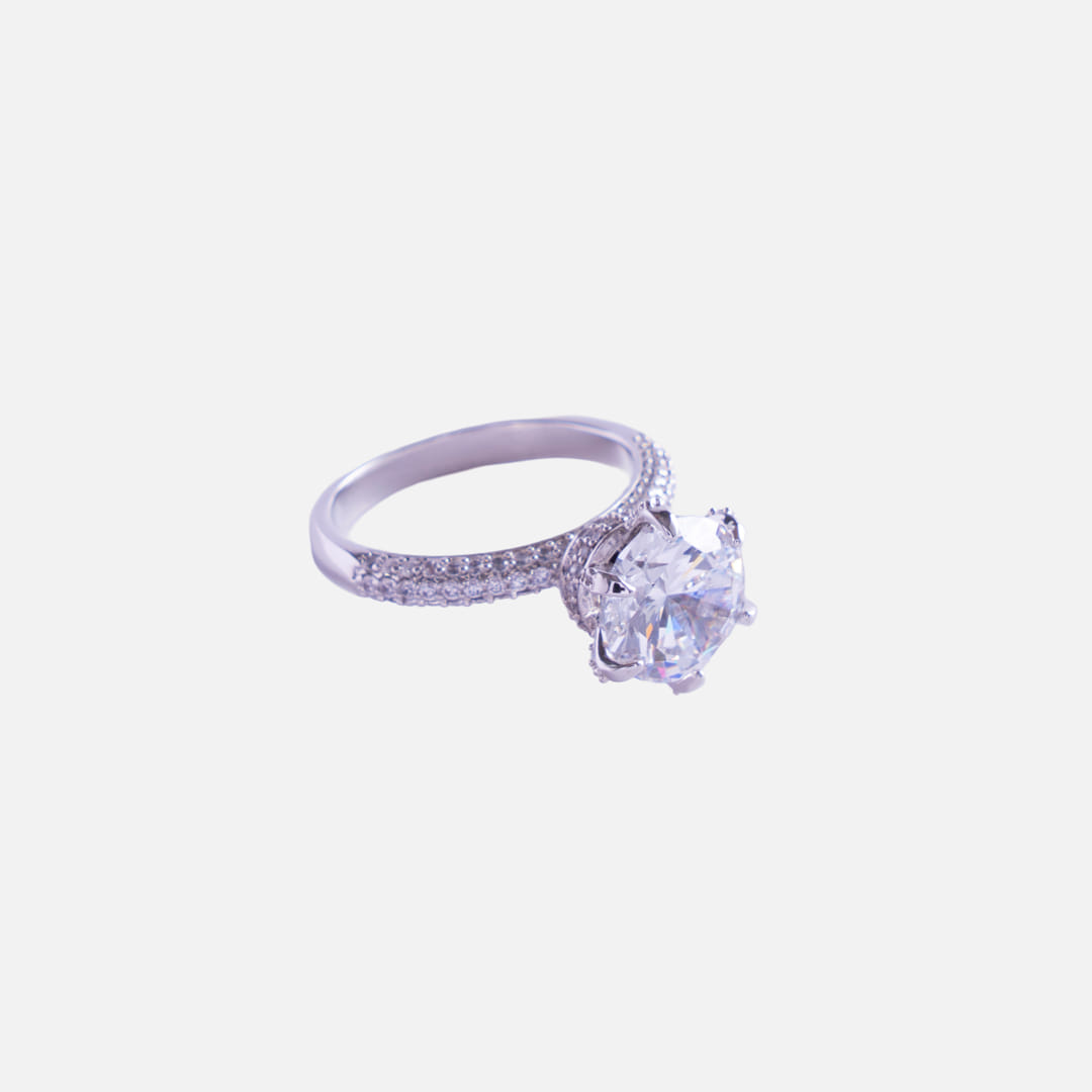 Radiant Halo American Diamond  Ring