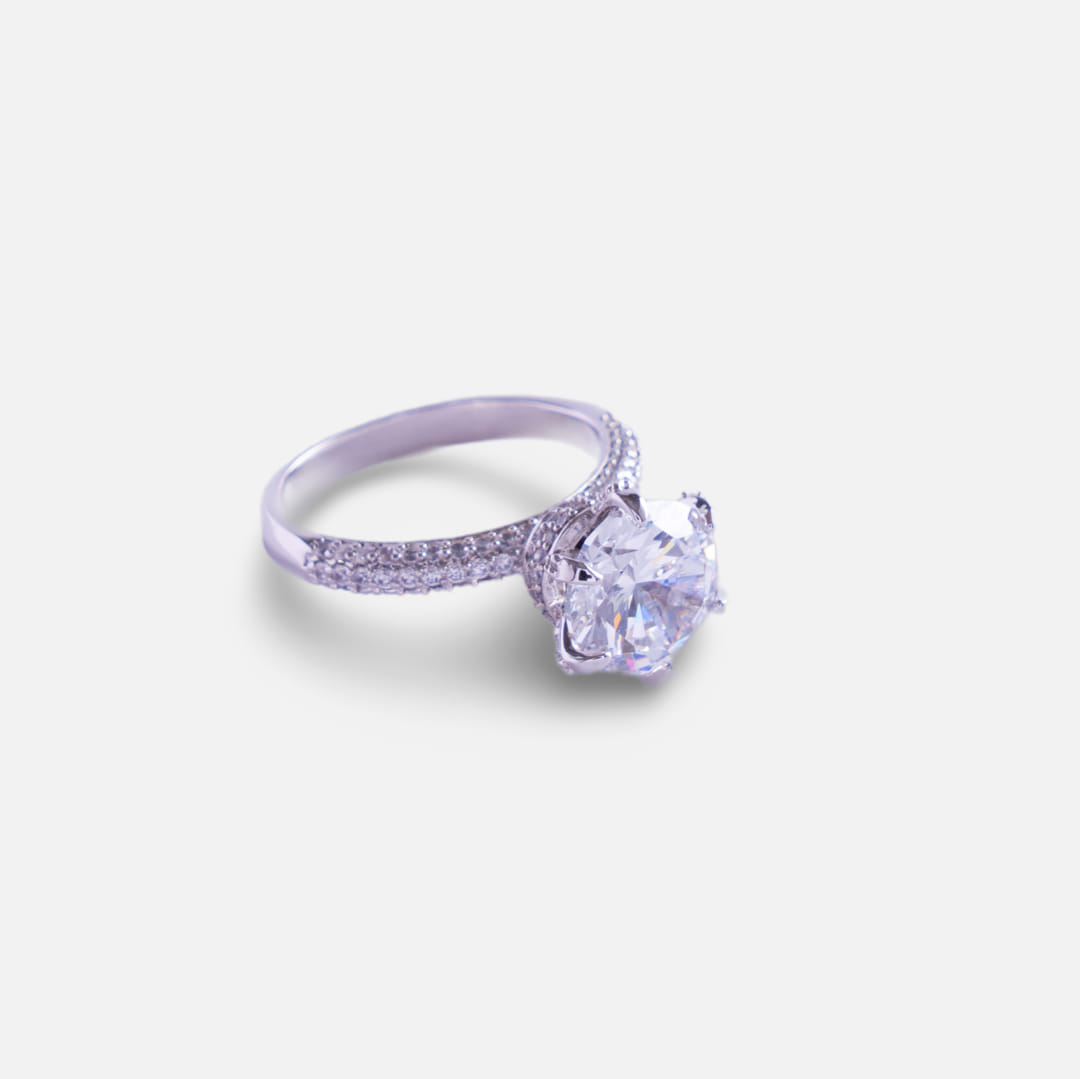 Radiant Halo American Diamond  Ring