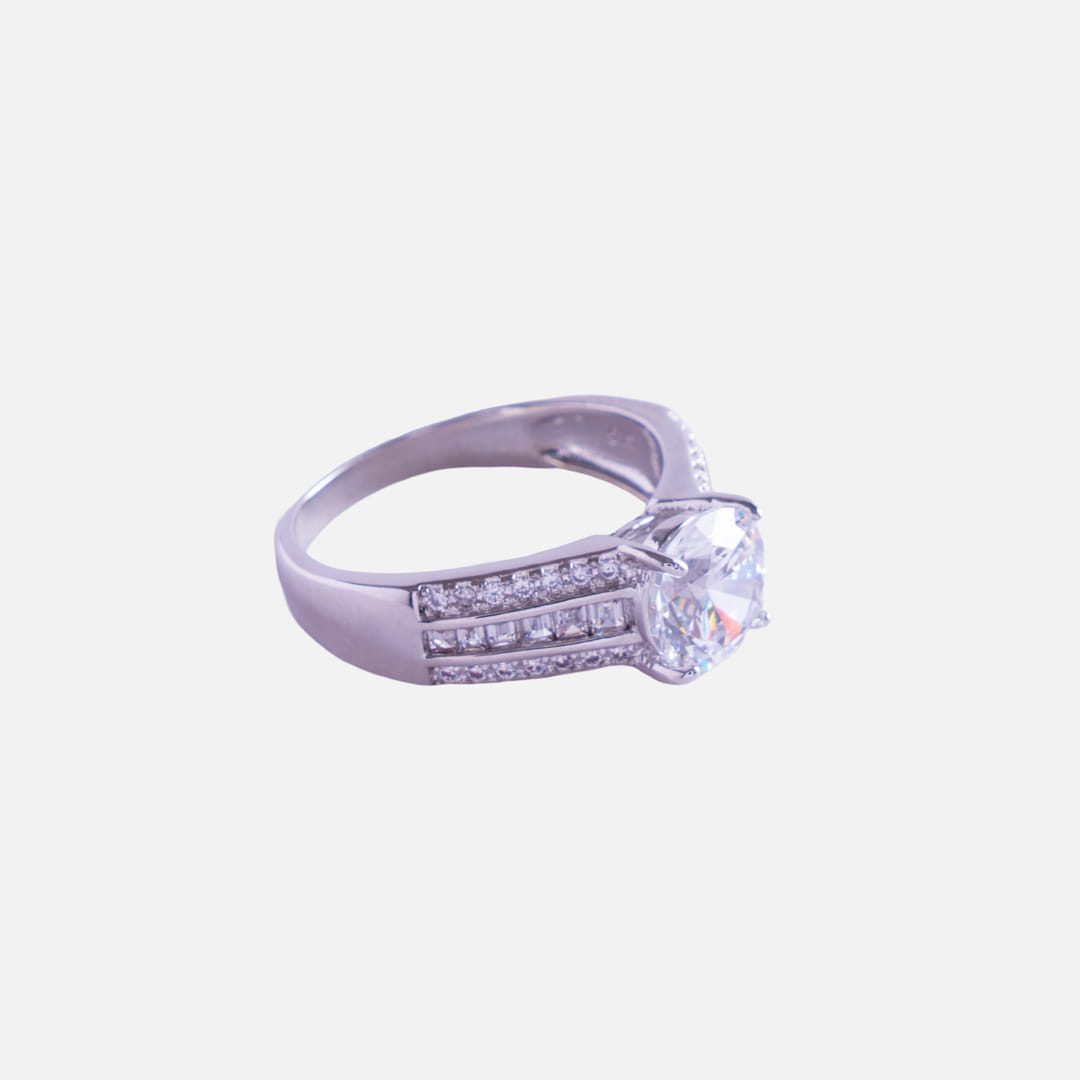 Regal Brass Splendor American Diamond  Ring