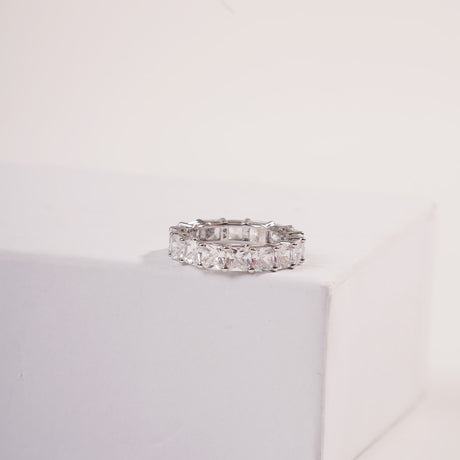 Eternity Ring with Square-Cut Crystals